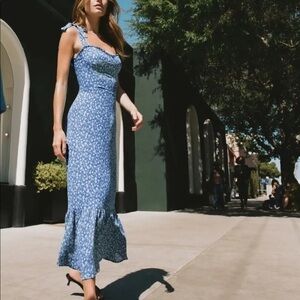 adriel linen dress Reformation Adriel Linen Dress - White